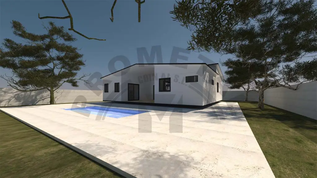 Casa prefabricada de aluminio Modelo Marbella de 4 habitaciones Prometal